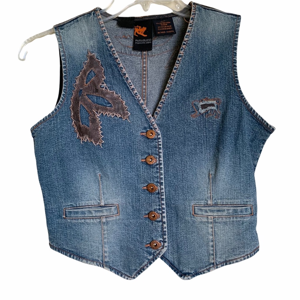 PARASUCO argonomic jeans vest size medium